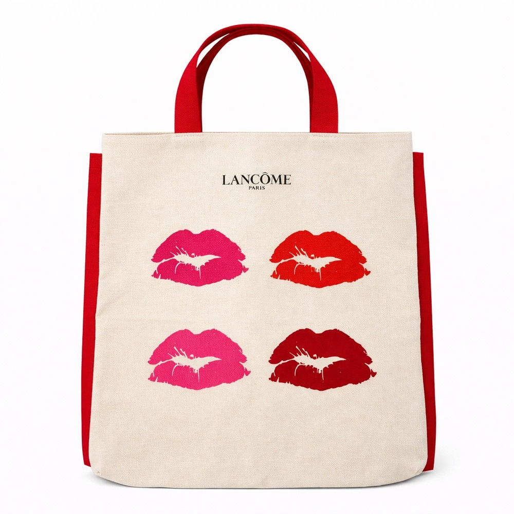 Lancôme Lip Icon Canvas Tote Bag NWT
